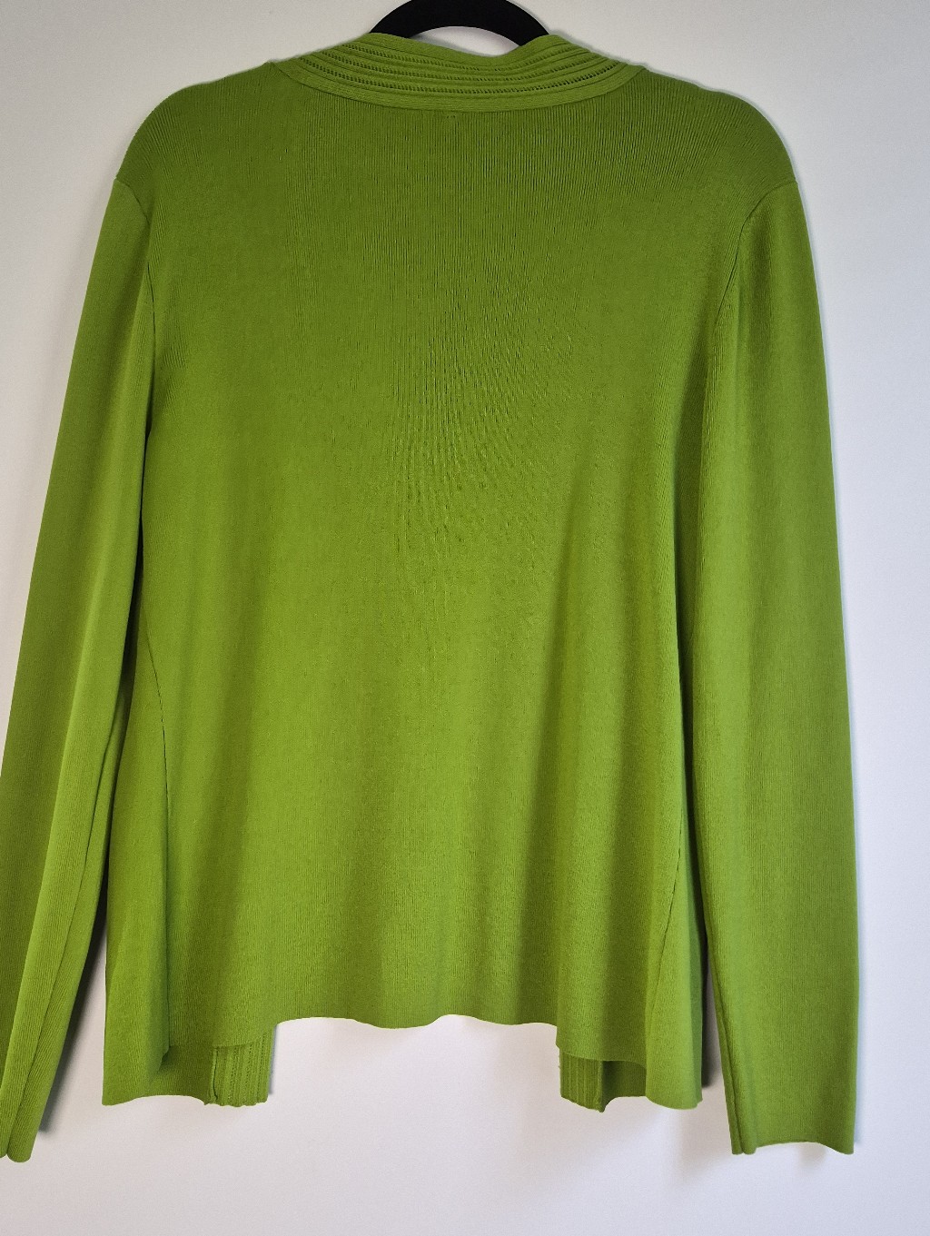 Nwt Etoile Lime Green Open Front Cardigan Ribbed Knit Sweater Xl — image 5 of 8